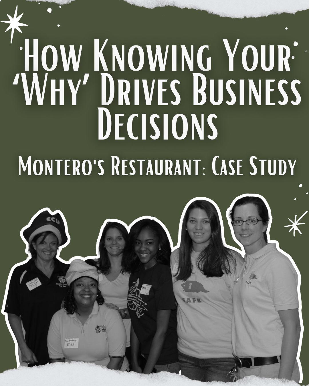 A group of restaurant employees volunteering