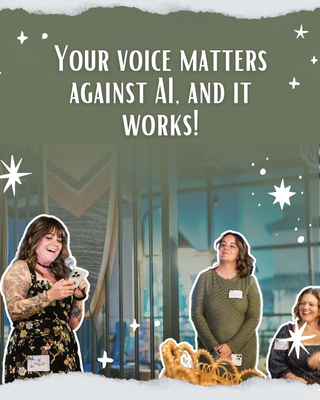 your voice against AI matters